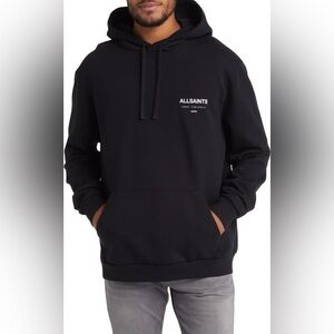 AllSaints Men's Underground Logo Graphic Hoodie - Black - Medium
